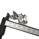 Брошь из серебра с пресноводным жемчугом "Птица"