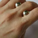 Серьги из серебра - колечки