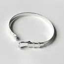 Браслет жесткий из серебра "Ремешок"