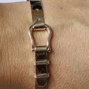 Браслет жесткий из серебра "Ремешок"