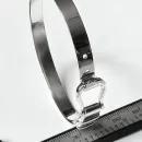 Браслет жесткий из серебра "Ремешок"