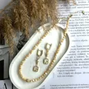 Серьги с натуральным перламутром авторские.