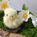 Весенний декор. Цыпленок в цветах их полимерной глины ручной работы