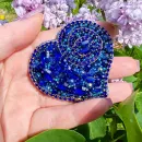 Брошь Сердце, ручная работа