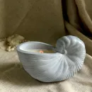 Свеча восковая в подсвечнике из гипса Ракушка