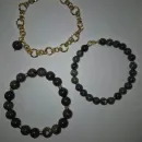 Комплект браслетов из натуральной яшмы "кровь дракона"