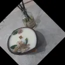 Свеча в кокосовой скорлупе