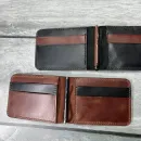 Кожаный зажим для купюр из кожи с отделением для карт.