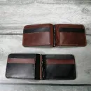 Кожаный зажим для купюр из кожи с отделением для карт.