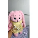 Зайка с длинными ушами из плюша ручной работы