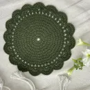 Вязаная салфетка из хлопка