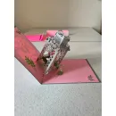Поздравительная POP-UP открытка "Птички в клетке"