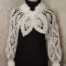 Болеро, шраг, накидка связанный крючком