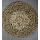 Коврик "Весенний" из джута, 65х65 — ручная работа