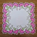 Салфетка "Гвоздики", выполнена методом гильоширования. Ручная работа