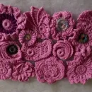 Сумочка клатч в стиле ирландского кружева