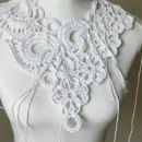 Женские украшения, колье, вязаные в стиле ирландского кружева. Идеи. На заказ