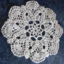 Салфетка "Белый кристалл", вязаная крючком. Ручная работа