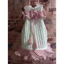 Сумка-кисет вязаная летняя "Розовый щербет"