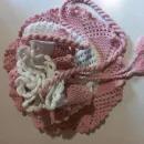 Сумка-кисет вязаная летняя "Розовый щербет"