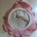 Сумка-кисет вязаная летняя "Розовый щербет"