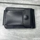 Кожаный зажим для купюр с монетницей