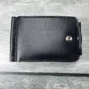 Кожаный зажим для купюр с монетницей