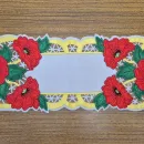 Салфетка "Дорожка с маками", создана методом гильоширования. Ручная работа