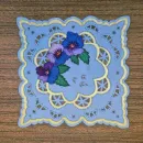 САЛФЕТКА "ГОЛУБОЙ КВАДРАТ" РУЧНАЯ РАБОТА Салфетка "Голубой квадрат" ручная работа