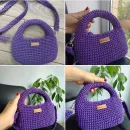 Женская  мини сумка вязаная крючком