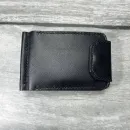 Кожаный зажим для купюр с монетницей