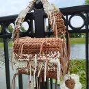 Сумочка из трикотажной пряжи крючком