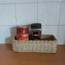 . Корзина для хлеба из бумажной лозы