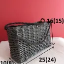 Сумка корзинка плетеная из бумажной лозы