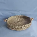 ПОДНОС ПЛЕТЕНЫЙ ИЗ БУМАЖНОЙ ЛОЗЫ С ДЕКОРОМ КОЛОСКИ Поднос плетеный из бумажной лозы с декором колоски