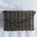 Сумка корзинка плетеная из бумажной лозы