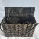 Сумка корзинка плетеная из бумажной лозы