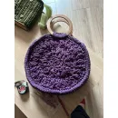 Сумка круглая с деревянными ручками