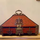 РАСПИСНАЯ СТАРИННАЯ ВОСТОЧНАЯ ШКАТУЛКА СУНДУК Расписная Старинная восточная шкатулка сундук