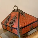 РАСПИСНАЯ СТАРИННАЯ ВОСТОЧНАЯ ШКАТУЛКА СУНДУК Расписная Старинная восточная шкатулка сундук