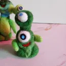 Игрушка ,,Веселые пришельцы,, сухое валяние