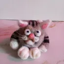 Игрушка ,,Толстый кот,, сухое валяние