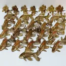 Бронзовая статуэтка золотая рыбка.