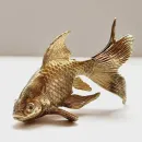 Бронзовая статуэтка золотая рыбка.