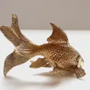 Бронзовая статуэтка золотая рыбка.