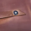 Блокнот из натуральной кожи А5 на кольцах с кнопкой на хлястике