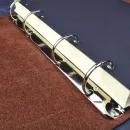 Блокнот из натуральной кожи А5 на кольцах с кнопкой на хлястике