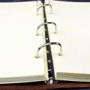 Блокнот из натуральной кожи А5 на кольцах с кнопкой на хлястике