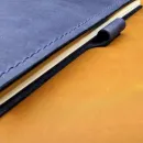 Блокнот из натуральной кожи А5 с креплением для ручки