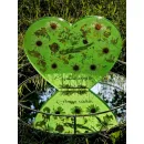 Декоративное сердце из эпоксидной смолы с травами